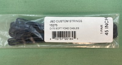 NEW J & D CUSTOM STRINGS 15275 D-75 SOFT YOKE CABLE 1 PAIR LENGTH 45''