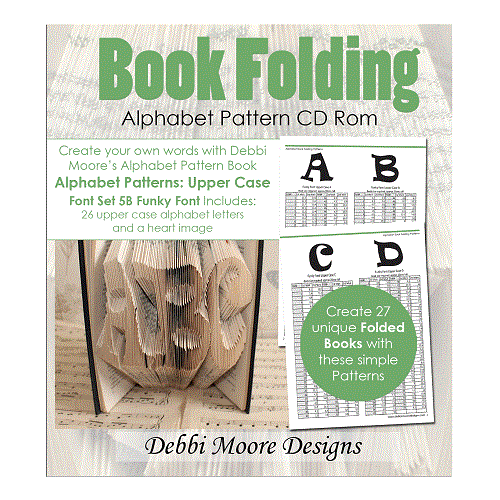 Debbi Moore Book Folding Alphabet Pattern Font Set 5B Upper Case CD Rom (325535) - Picture 2 of 3