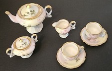 Vintage Burton and Burton Complete Timeless Rose Child's Miniature Tea Set NIB