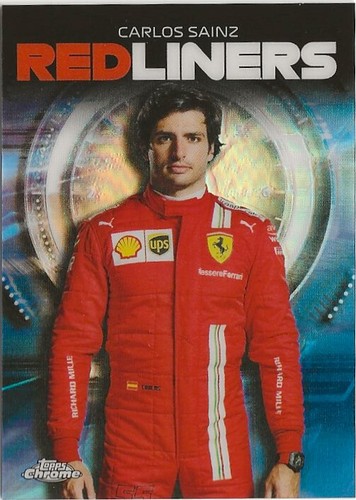 2021 Topps Chrome F1 Formula Carlos Sainz Redliners Refractor SP RC Ferrari