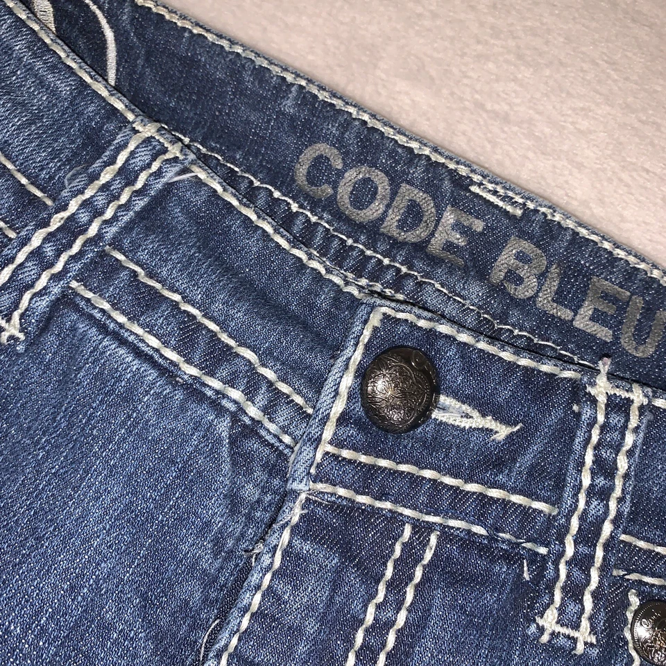 Code Bleu Jeans Womens 10/29 Blue Annette Modern Rise Bootcut Dark Wash Ladies - Image 2 of 4