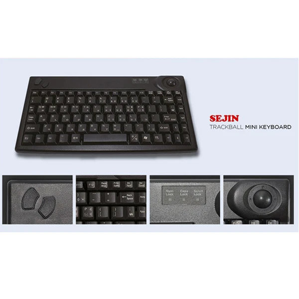 SEJIN SPR-8695T TRACKBALL MINI KEYBOARD PS2-TYPE KOREAN - Image 2 of 4