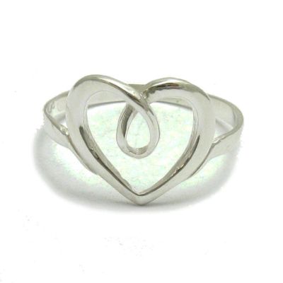Stilvoller Sterling Silber Ring gepunzt massiv 925 Herz Liebe Handarbeit Kaiserin