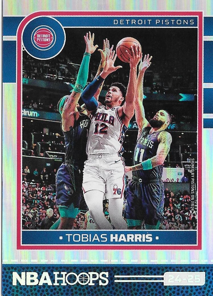 Tobias Harris RPA NBA card auto サイン カード 2024-25 NBA Hoops Basketball TOBIAS HARRIS Silver #/199