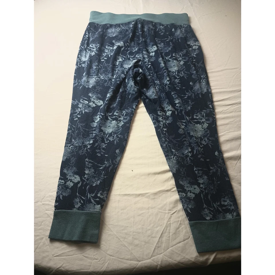 Pantalones de dormir para mujer Sleep by Cacique talla 18/20 florales azules acogedores  Foto 4 de 4