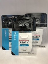 Johnson  Johnson REACH, Unflavored Waxed Floss, 55 yd., Lot of 3