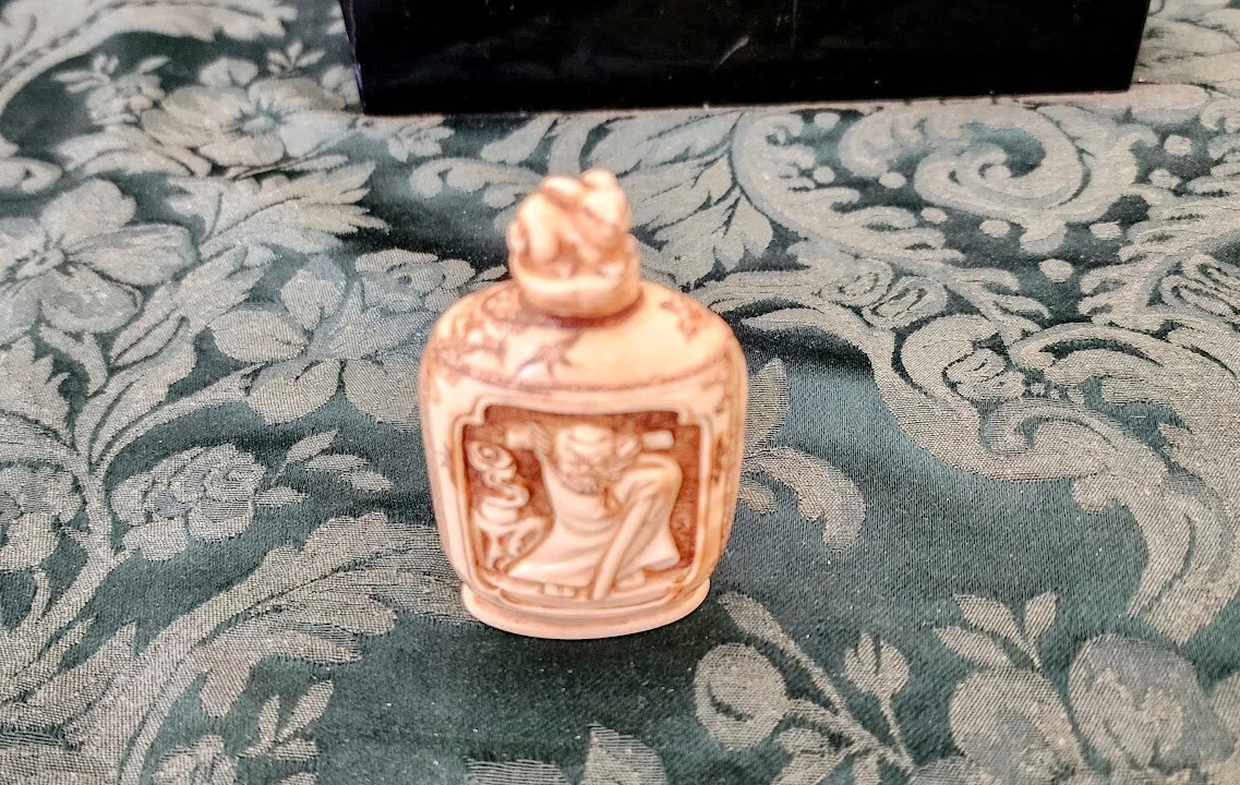 象牙色骨釉中国古董鼻烟壶| eBay