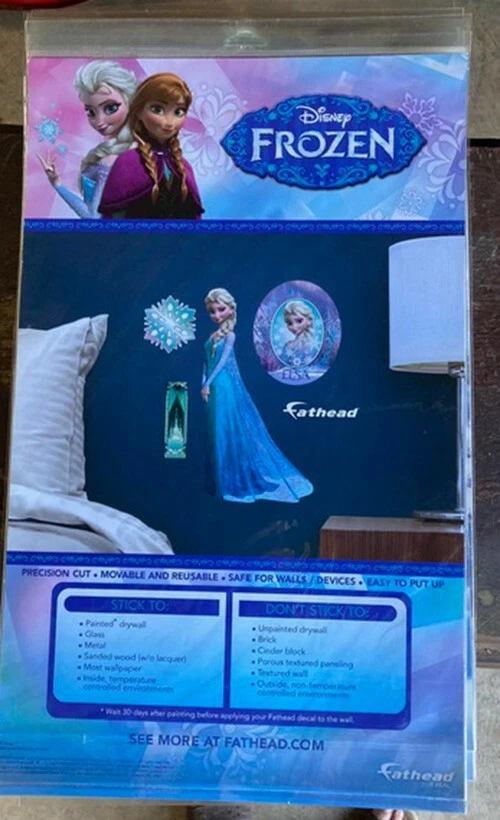 Calcomanía de pared Disney Frozen Elsa 16,5 X 9 pelar y pegar Fathead reina de las nieves Foto 2 de 2