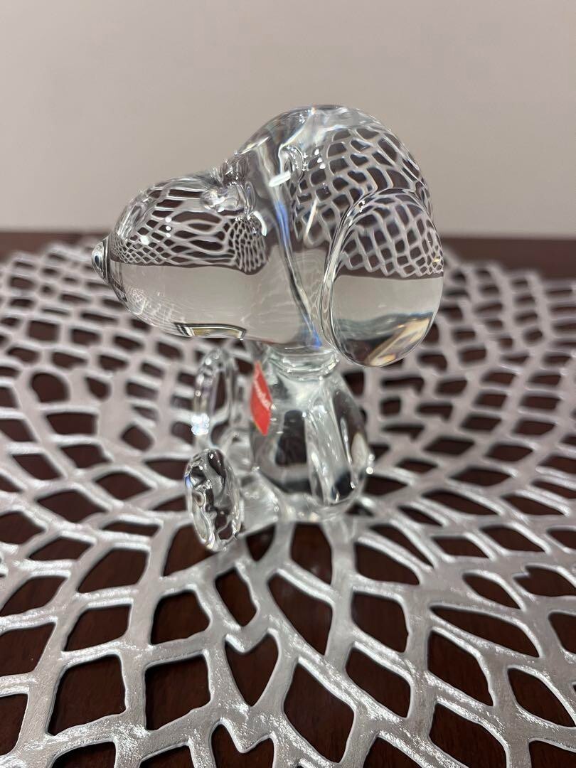 Baccarat Snoopy Crystal Glass Figure Size 10x6 From Japan No