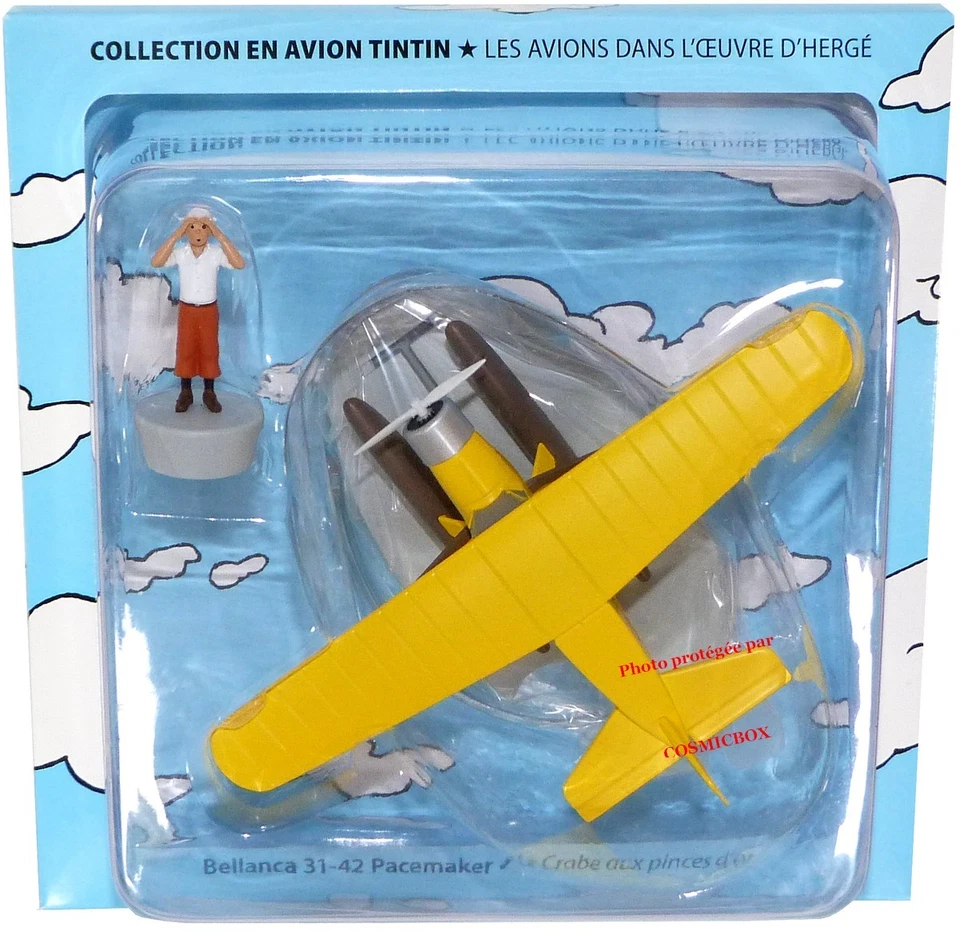 Seaplane & Figure TINTIN in metal BELLANCA 31 PACEMAKER plane aeroplane aircraft - Image 2 of 4