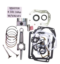 for Kohler K341 master rebuild 16HP M16, Piston .020 and rod .010 w/valves