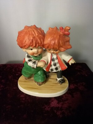 Goebel Redhead BYJ 52 Skating 'N' Dating Figurine 4 3/4'' x 3 3/4''