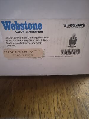 Webstone Valve Innovation 2  IPS x Flange 600 WOG   Item# 40407HV
