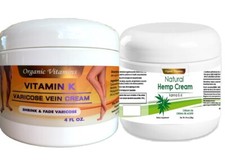 Varicose Veins Cream VIT K  HEMP SEED OIL CREAM LEG THERAPY Natural Relief ALKA
