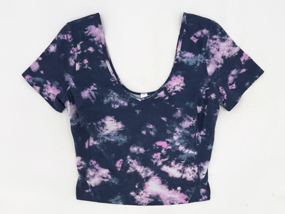 Lululemon Align Shirt Womens 6 Tie Dye Short Sleeve Cropped Activewear
