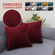 Large Velvet Cushion Covers 18x18" Extra Filled Cushions Square Pillow Inserts