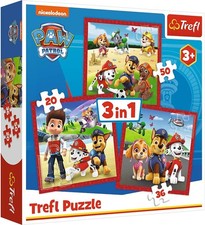 Trefl 3 in 1 Paw Patrol 3 Puzzle Chase Marsha...
