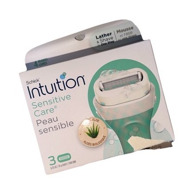 Schick Intuition Sensitive Care Razor 3 Cartridges Vegan Aloe Tested