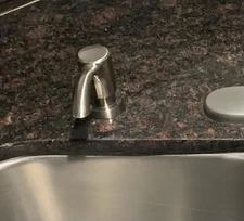 GAGALIFE Kitchen Sink Soap Dispenser with Large Bottle Brushed Nickel Built in