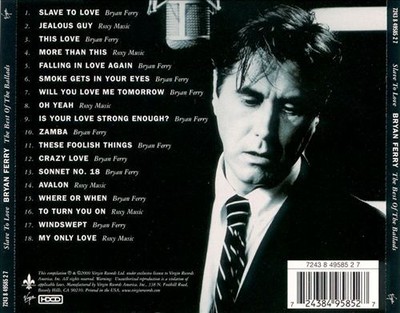 BRYAN FERRY - SLAVE TO LOVE: THE BEST OF THE BALLADS NEW CD