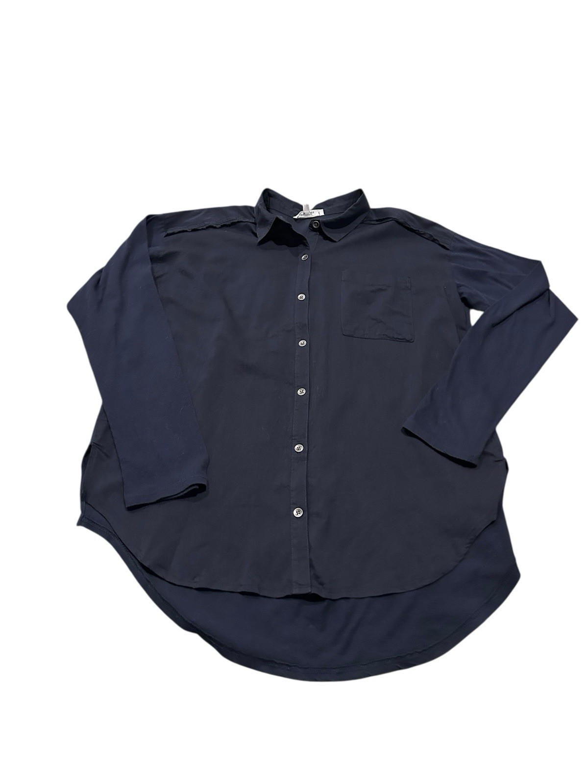 Splendid Navy Paige Button Down Small - image 3