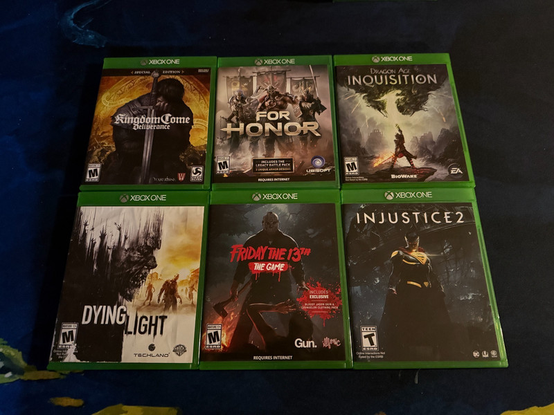 Xbox One lot of 6 games For Honor Friday the 13th dying light Kingdom Come !!!!!