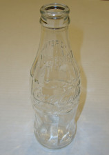 VINTAGE 60'S-70'S CLEAR 12 OZ COCA COLA COKE BOTTLE NICE