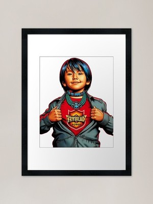 FRYBREAD POWER SUPER HEROS 2 gerahmtes gerahmtes Wandbild Poster Leinwanddruck Bild