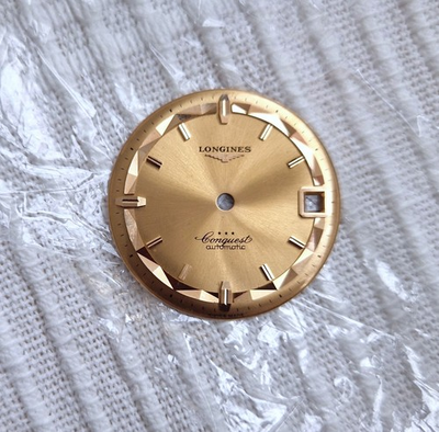 #ad #ad Vintage Longines Conquest deluxe dial in 18k solid gold clean parts project $750.00