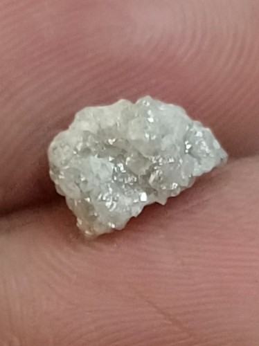 Diamante grezzo grigio bianco 1,60 ct diamante grezzo diamante naturale sfuso - Foto 5 di 6