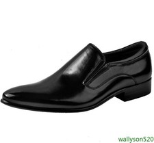 Mens Real Leather Pointed Toe Slip On Shoes Outdoor Formal Business Party Casual