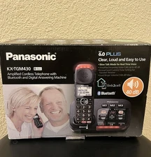 Panasonic Amplified Cordless W/ Bluetooth Amplified Voice Black KX-TGM430 🔥