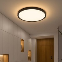Deckenleuchte Badezimmerlampe Flurleuchte Led Backlight Dimmbar Schwarz IP44