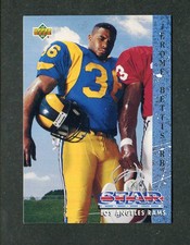 Jerome Bettis The Bus Football Rookie Running Back 1993 Upper Deck Card #20 RC. rookie card picture