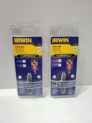 IRWIN Screw-Grip DE2 Impact Extractor 1/4 In 6mm DoubleLok Lot Of 2 New Drills