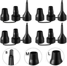 Plastic Nozzle Pump Nozzle Head Air Inflator Adaptor Replacement Nozzles 3 Sizes