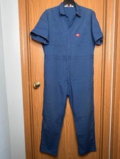 Vintage Dickies Mens Blue Short Sleeve Coveralls 46 Regular Work Wear Costume