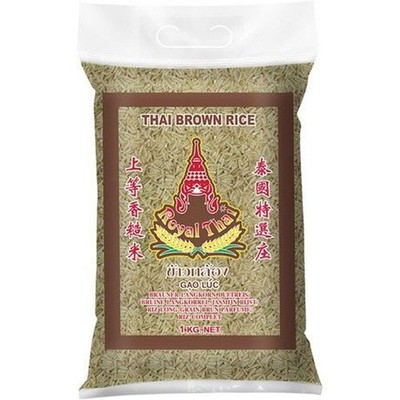 1 Kilo Royal Thai brauner Naturreis AAA Thai Brown Rice Gao Lúc Thailand