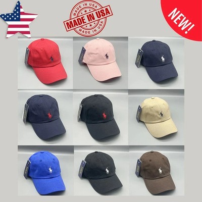 PoloRalphLauren Men s Baseball Cap Adjustable Chino Cotton Hat NWT Multi-Color