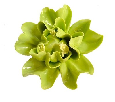 AMERRY Ceramic Wall Flower Decor Artificial 3D Flower Wall Art，Handmade 3D Wa...