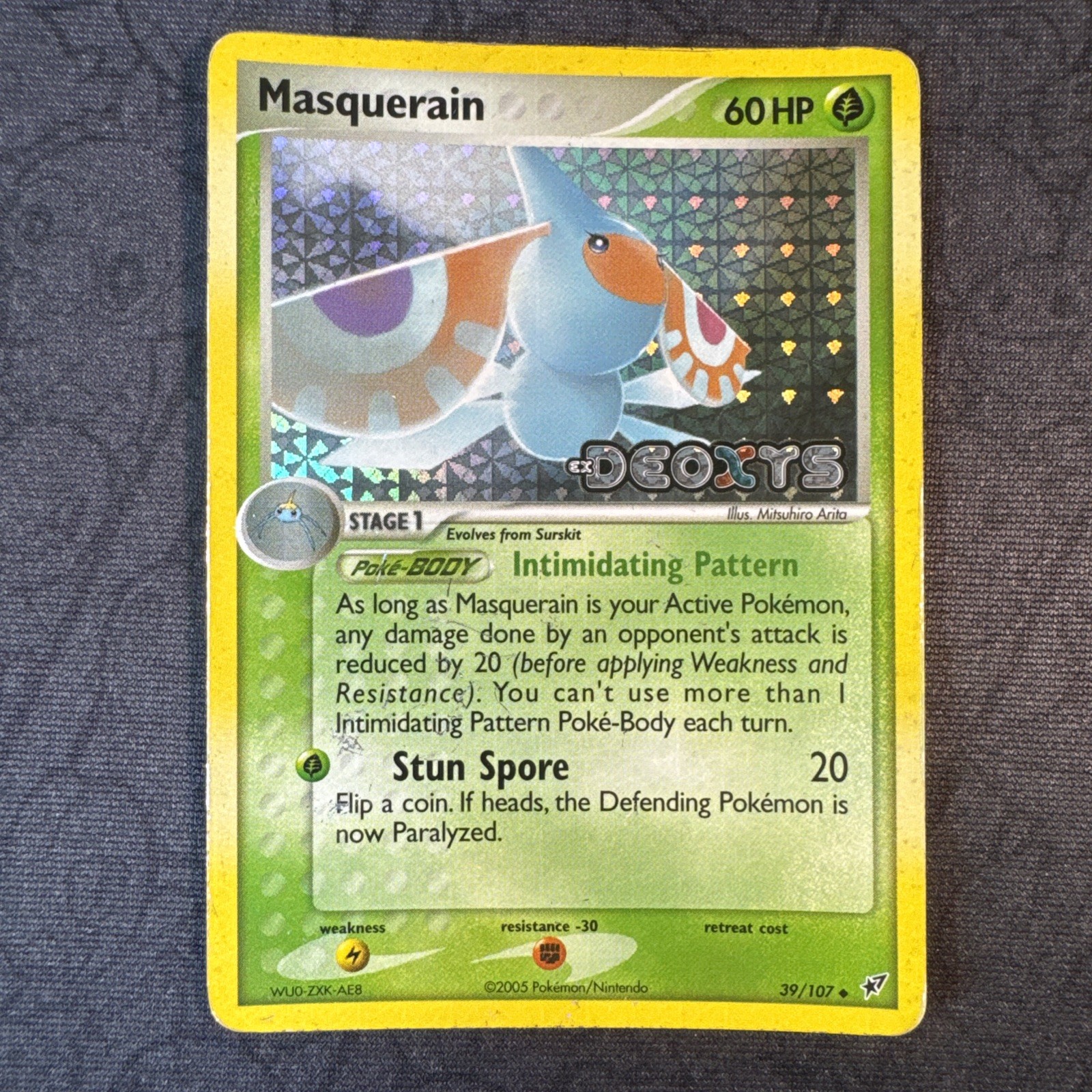 Masquerain 39/107 Deoxys Reverse Holo Pokemon