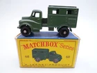 VINTAGE MATCHBOX LESNEY No.68a AUSTIN ARMY RADIO TRUCK IN ORIGINAL BOX 1959