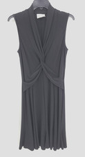 Joseph Ribkoff Dress Womens 12 Black Stretchy Knit Sleeveless Twist Front