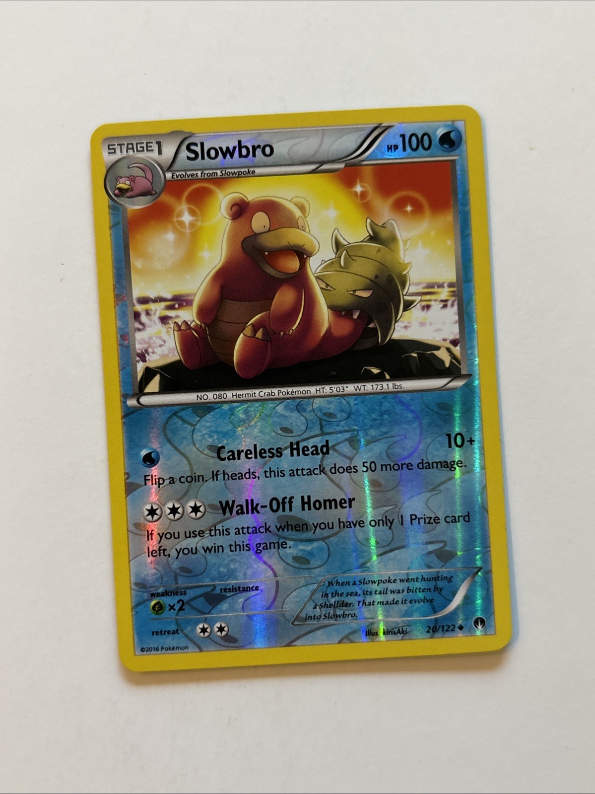 Slowbro 20/122 Rev Reverse Holo XY Breakpoint Pokemon NM