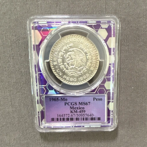 Photo of a 1965 Mexico Un Peso Silver from an eBay listing that sold on Jul 21, 2026