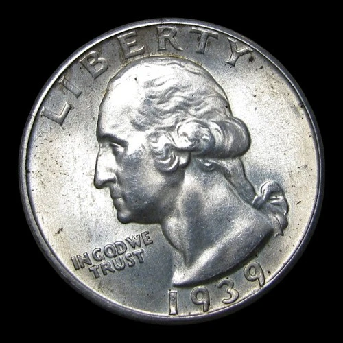 1939-D Washington Quarter Silver ---- Gem BU+ Condition Coin ---- #KK635