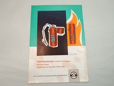 Infoblatt Prospekt Feuerwehr Trockenlöscher Typ PiG Hf uT VEB Neuruppin DDR