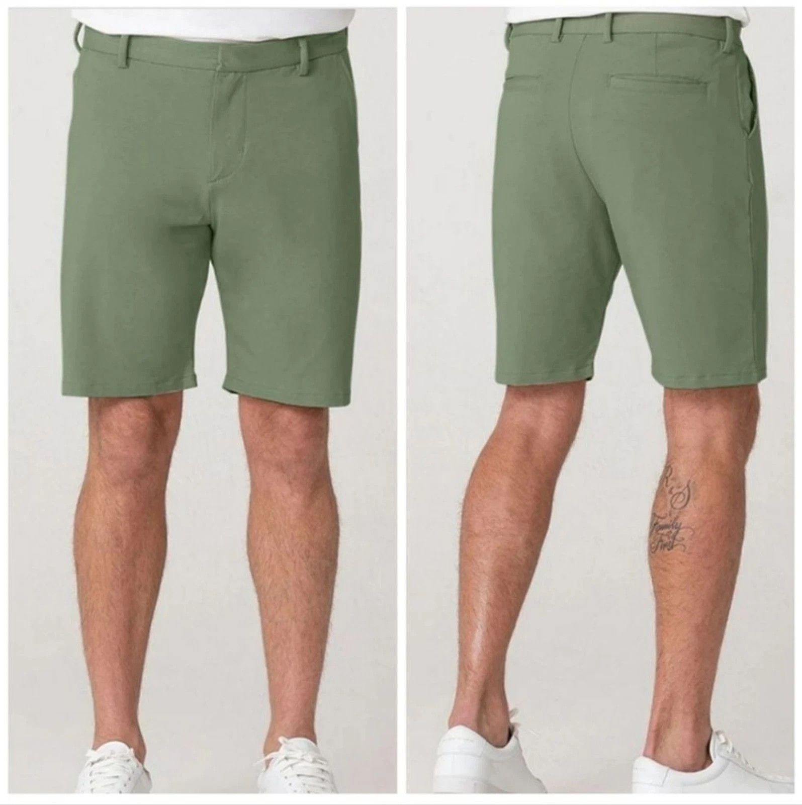 NWT Swet Tailor Everyday Chino Golf Short -Sage Green-Size 30