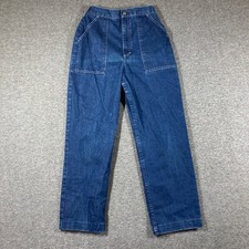 Vintage Sears Bareback Jeans Womens 12 Blue Denim High waisted Patch pockets