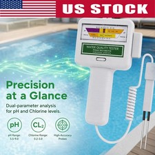Digital Water Quality Measurer Meter Swimming Pool Spa PH/CL2 Chlorine Tester US